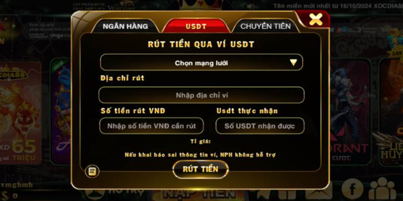 Rút tiền QQ88 bằng tiền ảo