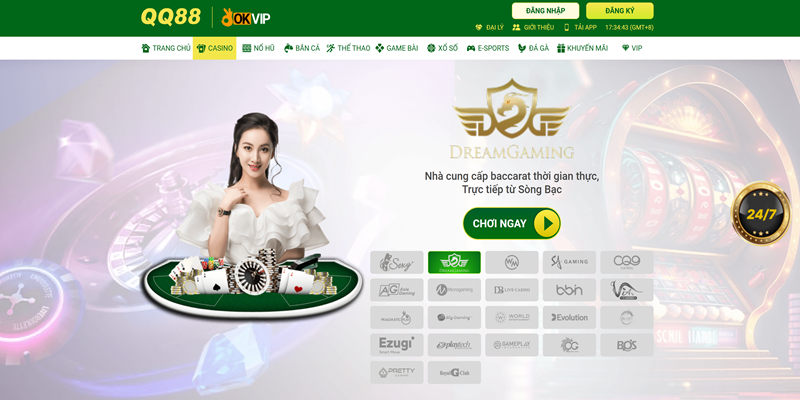 Trang casino trực tuyến QQ88 là ứng cử viên sáng giá nhất Châu Á